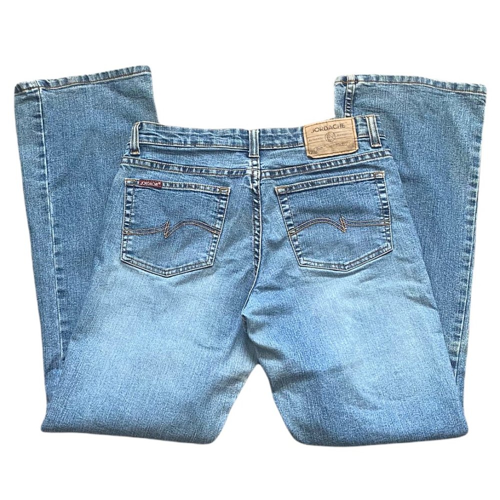Jordache Womens Jeans size 9/10 Blue Lo-Rise Stretch Denim Zip Fly Vintage - Picture 6 of 9